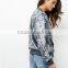 Women Fitness Shiny Velvet Bomber Jacket Ribbed Trim Zip Up Coat With Pocket Sides Outwear