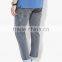 Mens Washed Grey Heather Denim Jeans Distressed OEM Jeans Trousers