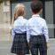 Hot sell factory price fashion school uniform,new style Kindergarten school uniform plaid skirts