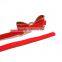 PU Leather Belt Waistband Bowknot Gold Plated Red Adjustable