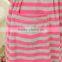 printed stripe micro polar fleece for womens Nightgown Bathrobe