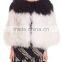 YR195 Contrast Color Mongolia Lamb Fur Two Tone Short jacket/Tibet Lamb Fur Clothes