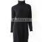 Women Pure 12gg Rib Knit Roll Neck Cashmere Sweater Dress