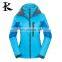 Outdoor supper warm 100% polyester waterproof windbreaker jacket for ladies