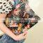 Flower Printing Envelop Shape Women Clutch Bags Lady Handbag