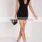 Sexy Hot Night Grils Party Slinky Corss Neck Bodycon Halter Neck Mini Dress(1007)
