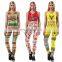 Christamas 3D Print Crop Tank Top Bra/ Pants Leggings Fitness Clothes Set