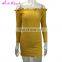 In Stocks Curvy Strapless Yellow Fitness Sexy Mid Off - Shoulder Bodycon Dress