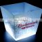 custom new design colorful led square ice bucket for bar using