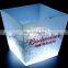 Custom New Design Colorful Led Square Ice Bucket for Bar Using