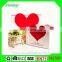 2015 heart shape pattern roll handle paper packing bag for valentine's day