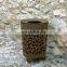 Urban Metal Trash Can 2mm Steel Corten Litter Bin