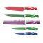 YANGJIANG factory rubber soft handle 5pcs non stick knife set