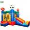 custom open air combo slide soccer football bouncer inflatable moon bounce  for party
