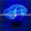 Car Nightlight Led 3d Illusion Multicolor Rgb Children Kids Gift Table Lamp Bedroom Decorative Lamp