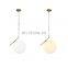 Glass Ball Hanging Chandelier Modern Round Dining Room Pendant Light