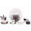 Luxury White Black  Line Ceramic Coffee shop Tea Cup Porcelain Dinner Afternoon Tea Set Restaurant Tableware
