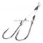 Tuna hook with steel wire rope boat hook 2 pieces in a box Carbon steel material