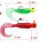 fishing lure set kit combine with soft Single tail worm and lead jig head fish hook for Mandarin fish mandarin bass