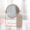 Makeup Mirror Beauty Dressing Round Table Cosmetic Glass Standing Decorative Furniture Make up Makeup Vanity Mirror Rose Gold