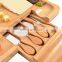Wholesale Wooden Cheese Board Cutting Board With Drawer For Kitchen Use