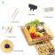 Multi-functional Bamboo Cheese Board and Knife Set Bamboo Charcuterie Platter & Serving Tray for Cheese,Wine, Crackers
