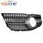 Diamond Radiator Style Front Grille Mesh Hood for Mercedes GLK Class X204 2012-2015 ABS Grill