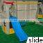 Kids Outdoor Play Center Supermarket  Cheap outdoor plastic slide kids play house slide with swing with blowing toy