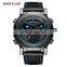 RISTOS 9341 Super Cool LCD Display Watch Leather Multifunction Backlight Men's Chronograph Watch