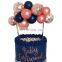 Hot Sale New Latex Sequined Balloon Cake Plug-in Decoration for Birthday Wedding Cake Decoration Cake Decoration Topper