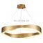 2022 stainless steel acrylic gold 18 inches led 3 ring led light chandeliers hanging pendant light for living room office