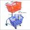 Japan style unfolding smart zinc plated shopping trolley