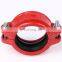 Ductile Iron Pipe Fitting DN114 Rigid Pipe Joint Groove Steel Clamp Groove Type Fire Clamp