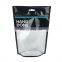 custom printed underwear packaging pouch clear plastic zip lock clothes bag with window