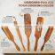 Wooden Spoons Kitchen Tool Cooking Spoons Wood Spurtle Set of 5 for Cooking