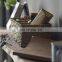 3-Section Wicker Baskets for Shelves, Bathroom room small items storage basket,Hand-Woven Seagrass Storage Baskets