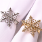 Luxury Gold Silver Style Snowflake Shaped Metal Party Wedding Hotel Tableware Decoration Napkin Ring