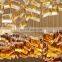 Contemporary Modern Hanging Lighting Fixture Colored Hand Blown Glass Luxury LED Chandelier
