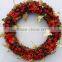 Purple Fruits and Flowers Decoratived Christmas Pinecone Wreath FOR Window Decoration