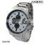 Wholesale high quality geneva quartz japan movt stainless steel watch with chronograph wrist watch