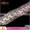Hot Sale High Quality Cheap Pink Lace Trim With Sequins