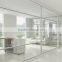 full glass office partition wall with aluminum frame