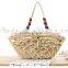 colorful stripe straw bag
