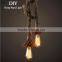 Retro DIY Art Hemp Rope Pendant Light Length 150cm Creative Dining Room LED Droplight E27 Lamp