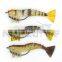 Kmucutie CHS006 Soft Shrimp Lure 5 Sections Body Live Smart Shrimp Bait for Octopus