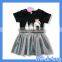 HOGIFT 2016 Latest summer swan pattern baby girl triangle climbing clothing Baby Romper