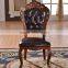 Foshan shunde furniture antique wood leather dining chairs