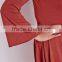 A-line plus size bell sleeve rust dress