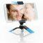 Oversea-stocked alternatvie Colorful Mini foldable Tripod Stand Clip Mount for all cellphones,pads,ipad mini