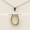 Top quality steel photo frame locket pendant oval photo frame pendant for women